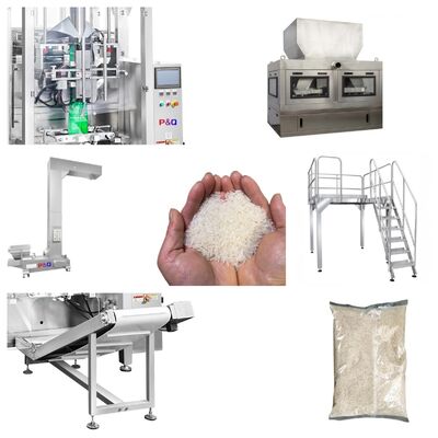 OEM Vertical Form Fill Seal Packaging Equipment Rice Bagging Filling Machine 5KG
